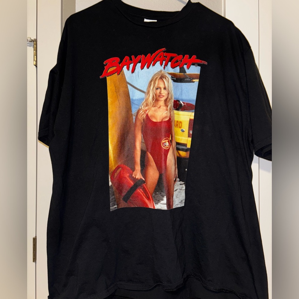 2XL Baywatch Graphic Black T-Shirt